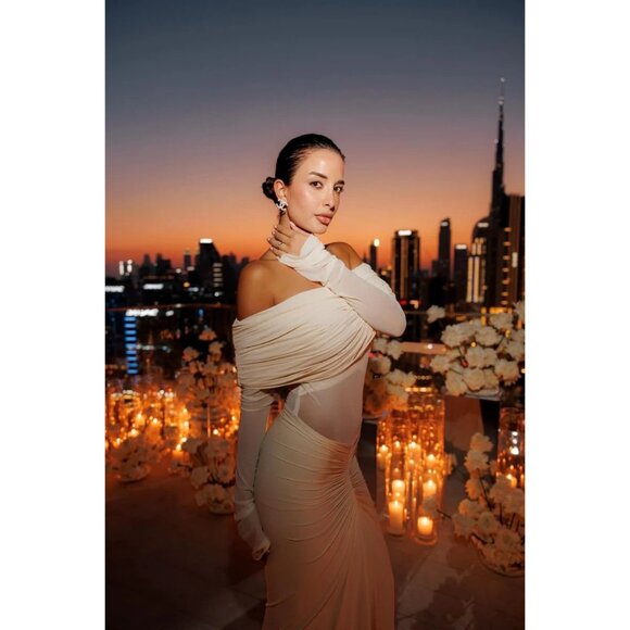 Deme by Gabriella Jolene Gown in Off White X-Small New Womens Maxi Dress - Picture 12 of 17